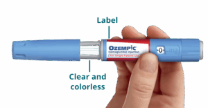 image of ozempic injection shot, with clear instructions on how to use