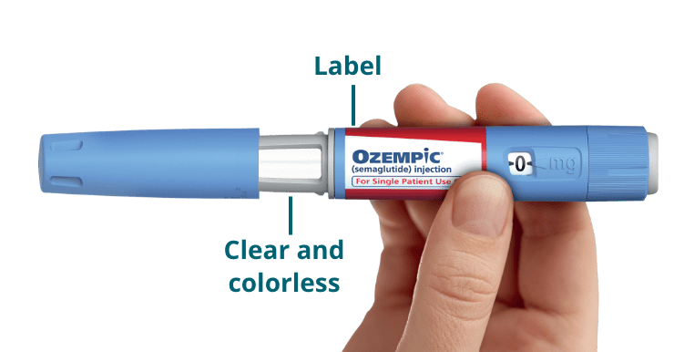 image of ozempic injection shot, with clear instructions on how to use