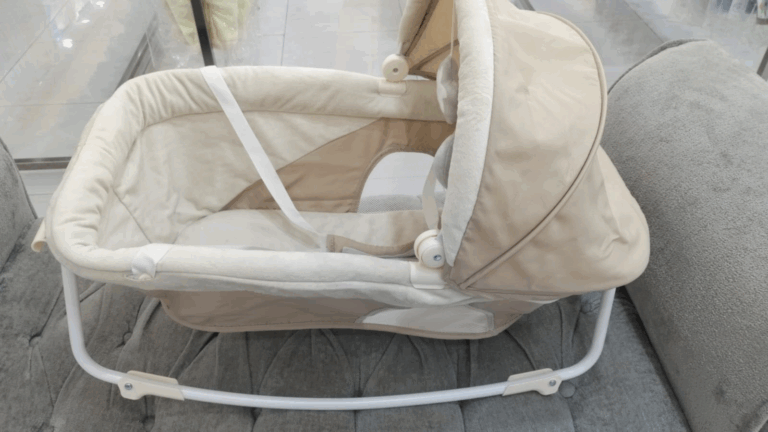 A baby cot at Nila Baby shop