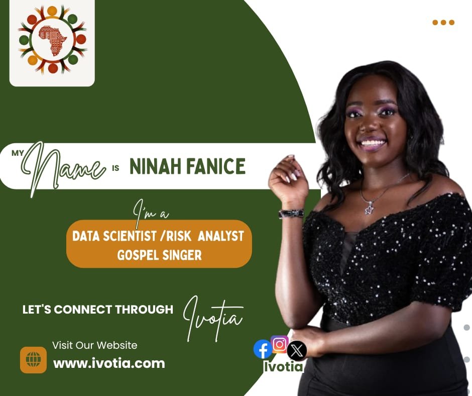 Ninah Fanice, a data scientist, risk analyst and gospel singer, connecting with audiences through the Ivotia online marketplace.