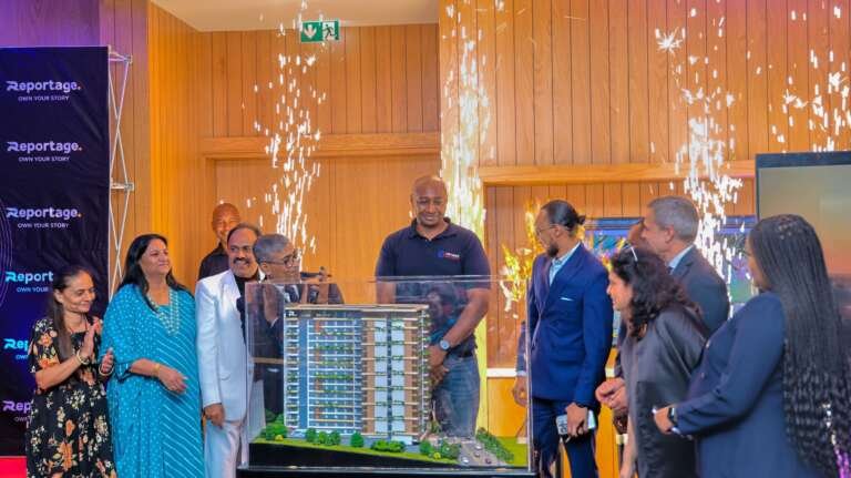 Reportage Kenya officials unveil the Enzo Residence apartment development in Riverside, Nairobi during the official project launch ceremony.
