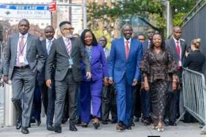 President William Ruto, First Lady Rachel Ruto and members of Kenya’s delegation at UNGA 81 in New York
