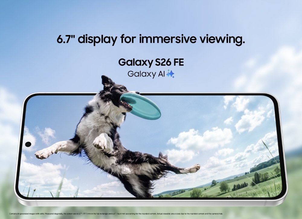 Samsung Galaxy S26 FE showcasing its features, AI capabilities and premium design